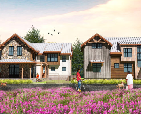 Exterior Street Rendering - The Silo, Lafayette, Colorado Residential Neighborhood Colorado