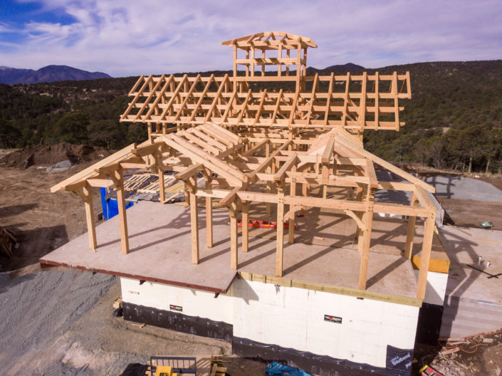 Timberframe Construction New Mexico Aerial View