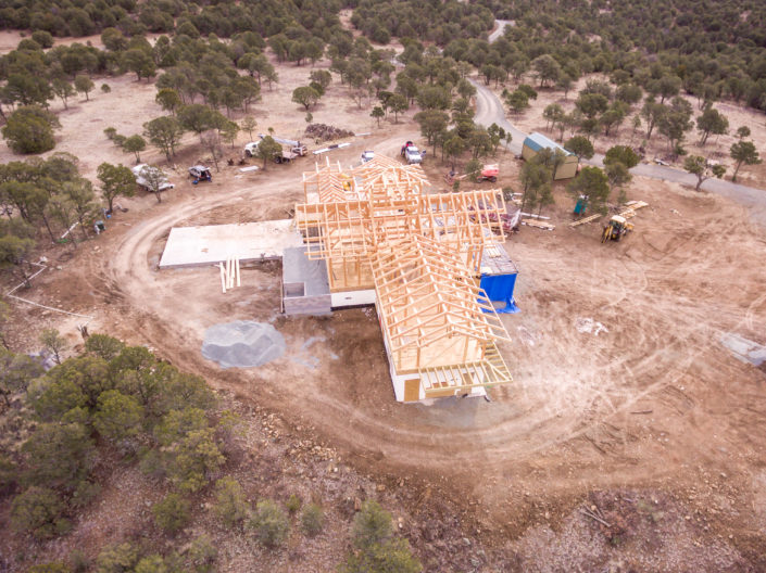 Timberframe Construction New Mexico Aerial