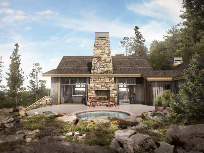 Westcliffe Moonlight – Terrace Rendering