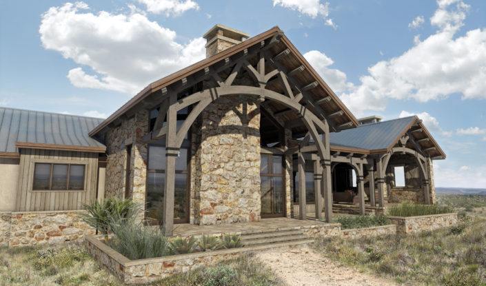 Timberframe Rendering Custom Ranch Designs Texas