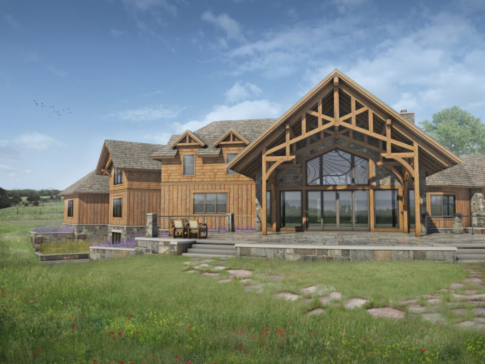 Timberframe Rendering South Dakota Home Designs