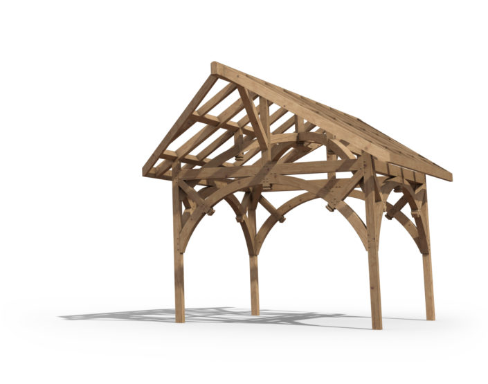 Digital timberframe rendering