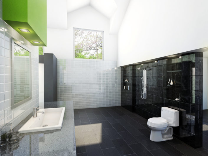 Architecture Render Bathroom Addition Indianapolis