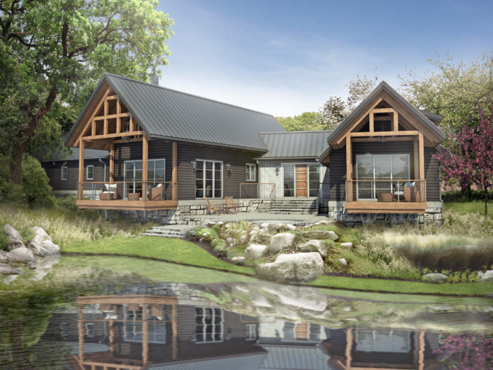 Deer Creek Cottage – Back Rendering