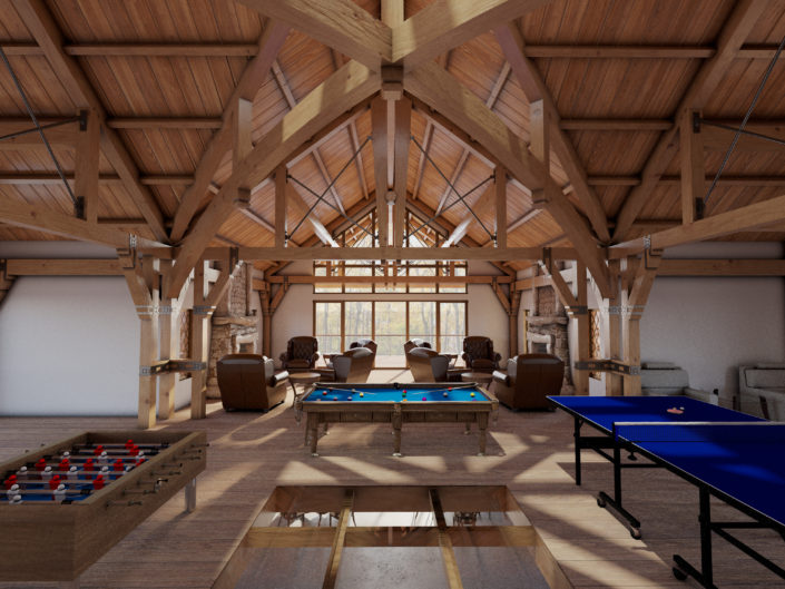 Scharnowske Barn – Axial Interior Rendering