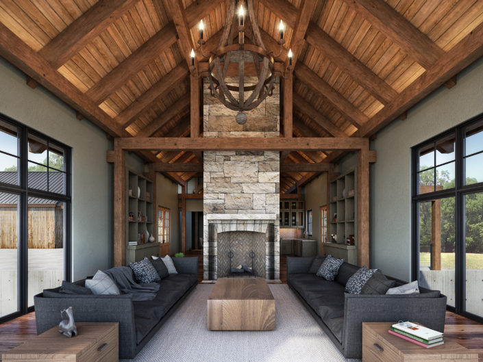 Rolling Hills Farm – Living Room Render
