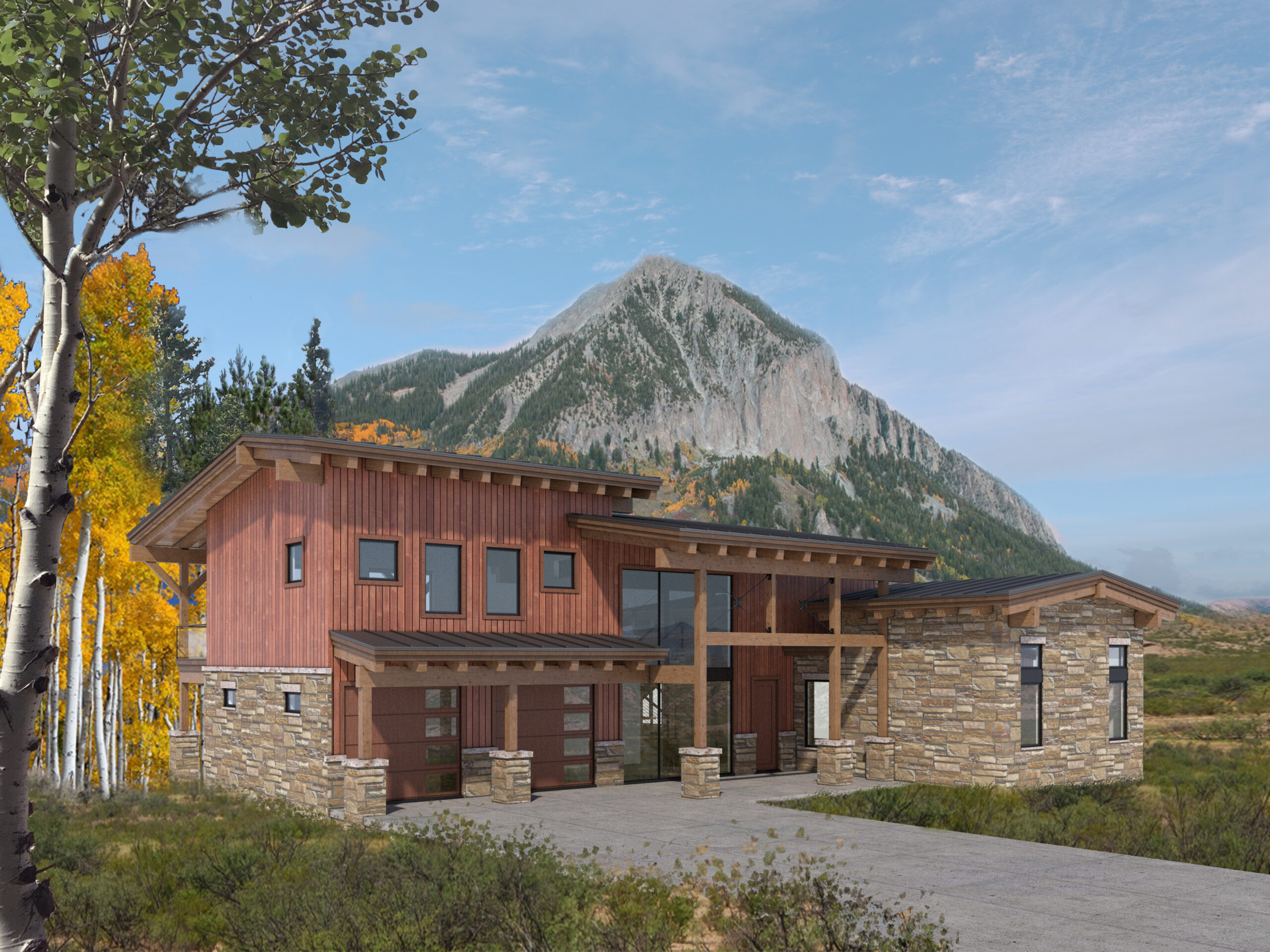 Crested Butte Haven – Exterior Render